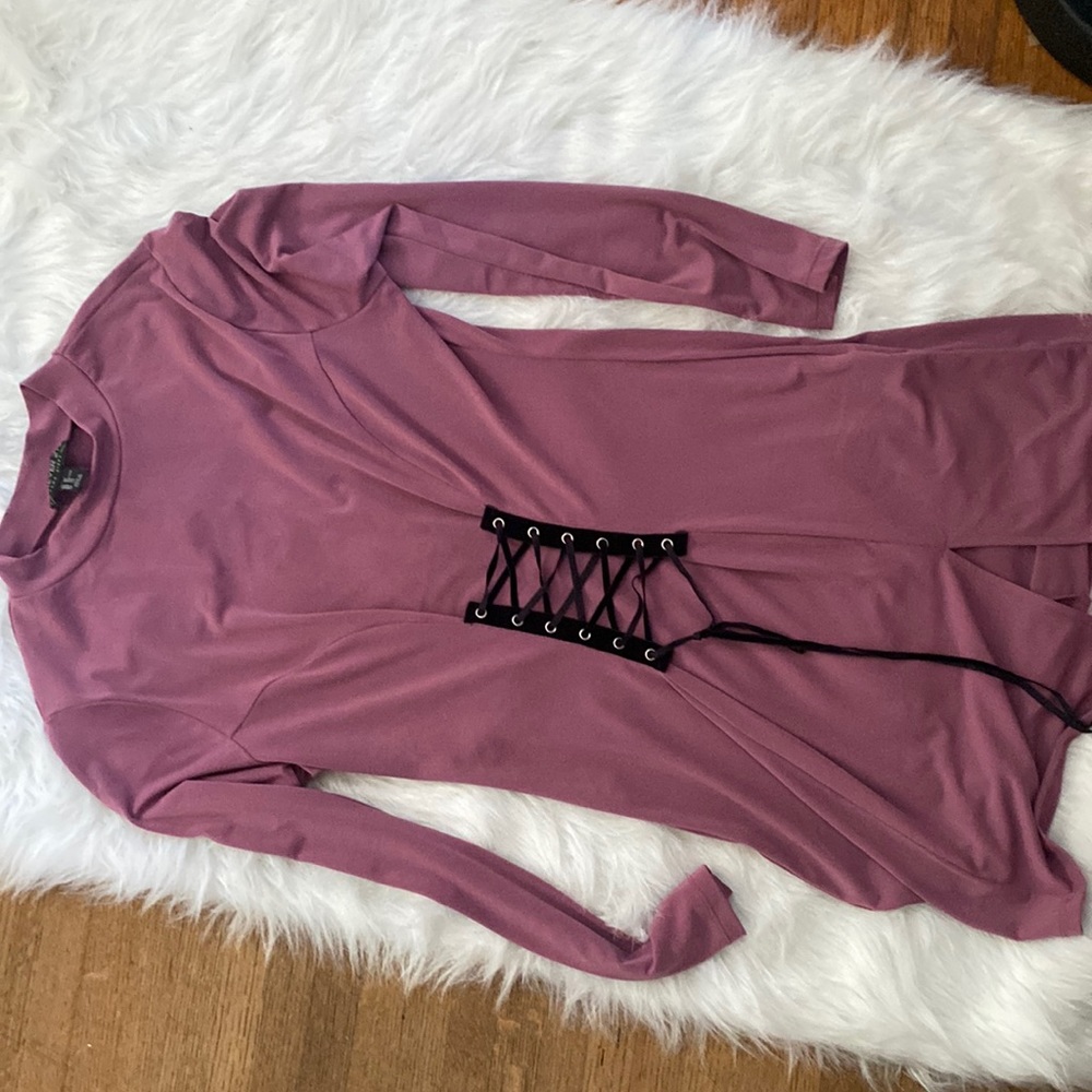 Forever 21 Mauve Dress| Corset| Side Slit
